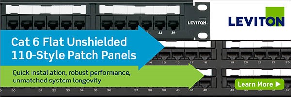 paneles de parcheo planos no apantallados Cat 6 de Leviton 