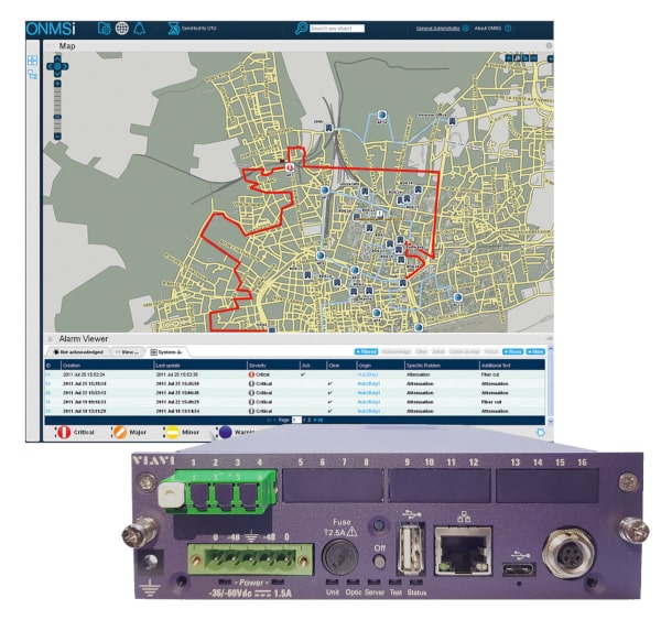 Función de monitorización de fibra patentada para el software ONMSi y SmartOTU