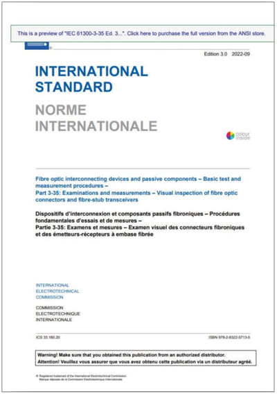 Inspección de conectores de fibra óptica según IEC 61300-3-35 Ed.3